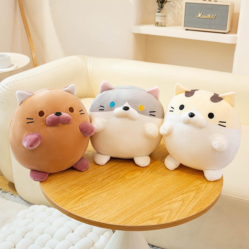 Милая мягкая кукла-кошка с тремя цветами, плюшевая игрушка, кукла-котенок, домашняя подушка, кукла для успокоения девочки