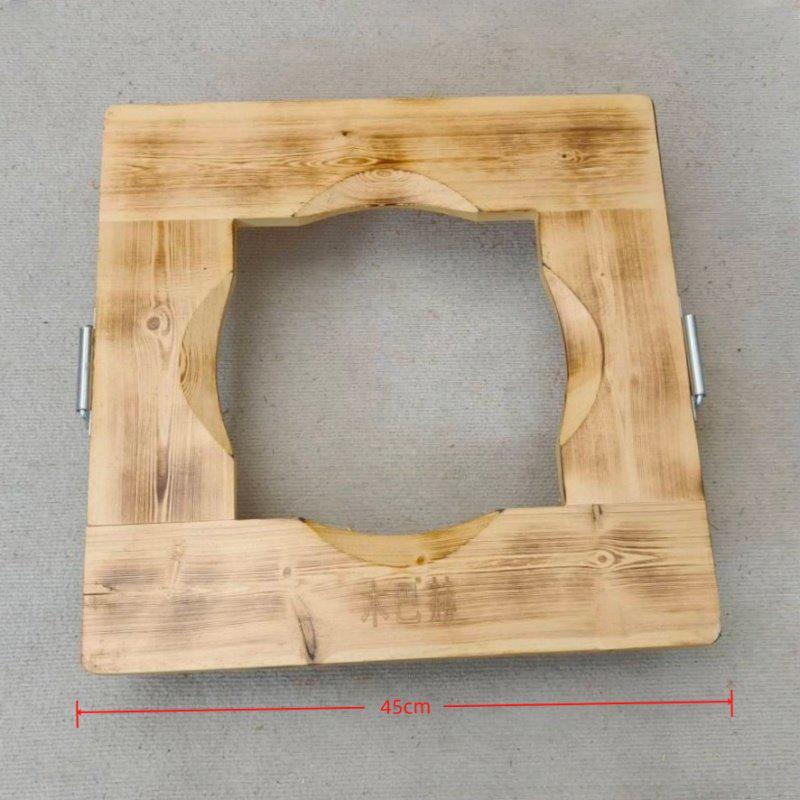 Thick Solid Wood Fire Pit: Old-Fashioned Cast Iron Brazier & Barbecue Stove for Cooking, Tea, & Winter Heating