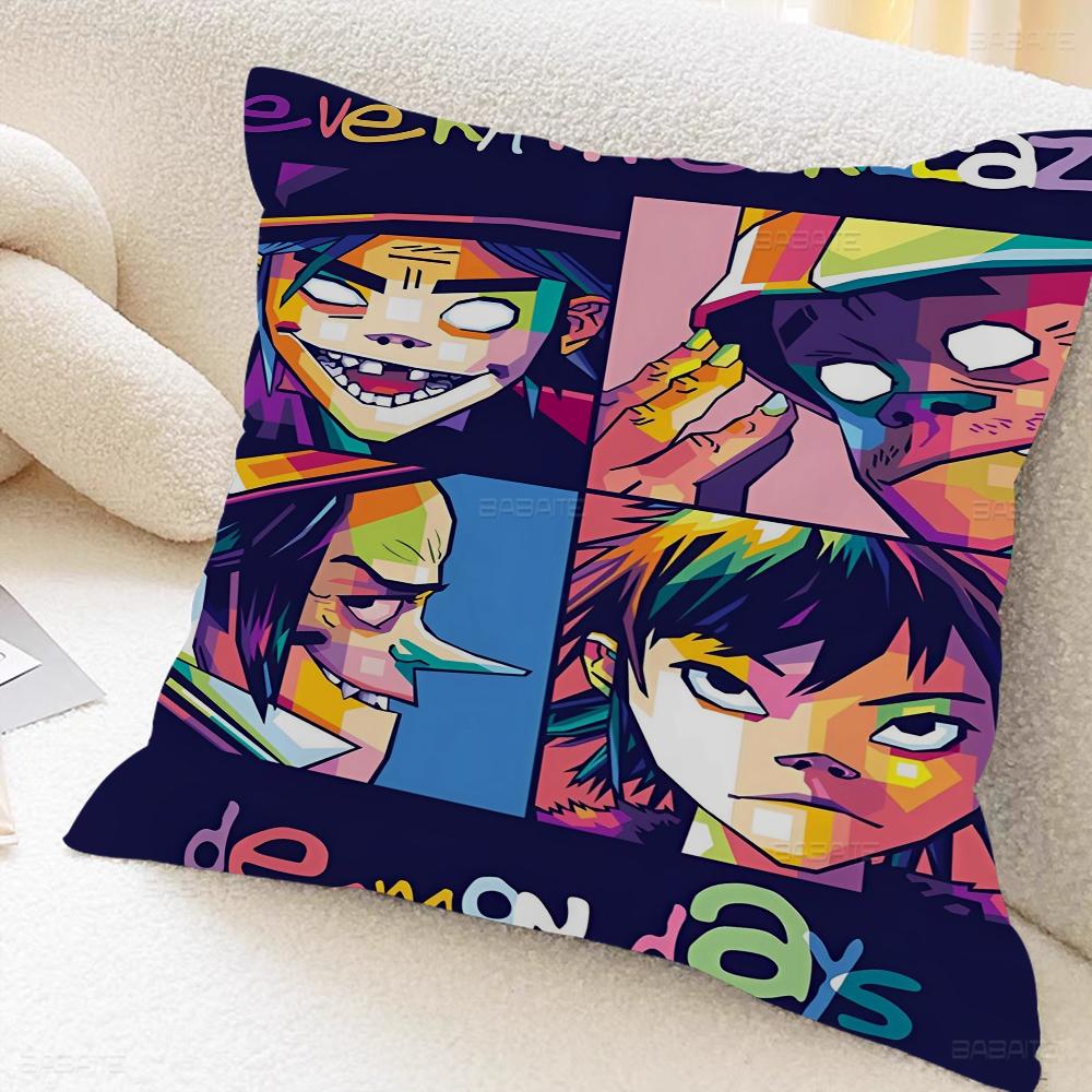 Gorillaz Ретро Постер Персонализированная Подушка Чехол от Пыли Спальня Детская Вечеринка Украшение Наволочка День Рождения Детский Подарок