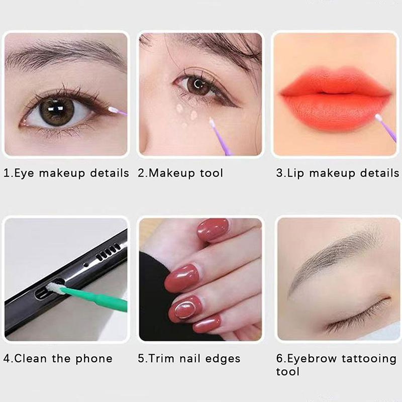 100 шт одноразовые щеточки для ресниц тампон микрощеточка инструменты для наращивания ресниц индивидуальные инструменты для снятия ресниц аппликаторы