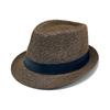 British Jazz Fedora: Solid Color Ribbon, Roll Brim, Unisex Sun Straw Hat