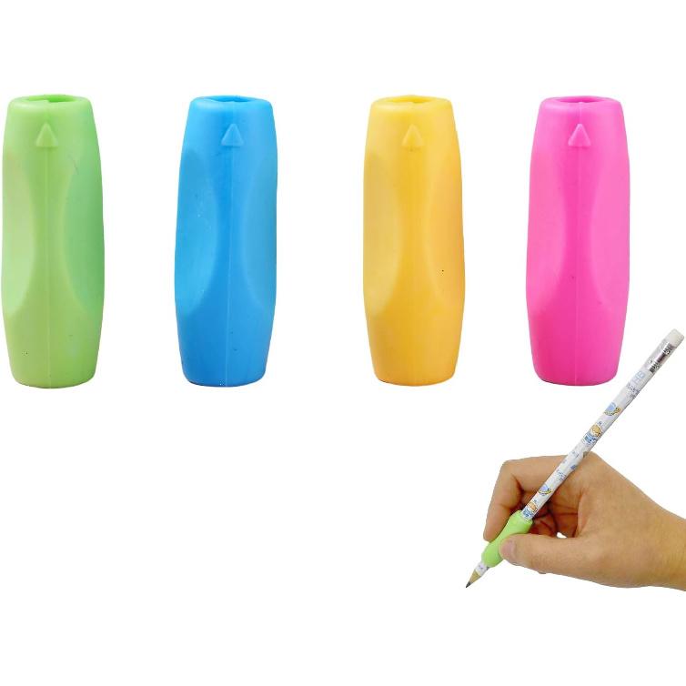 Pencil Grips for Kids Handwriting,Silicone Children Pencil Holding Practictise Device for Correcting Pen Holder Postures Correction Tools (4Pcs)