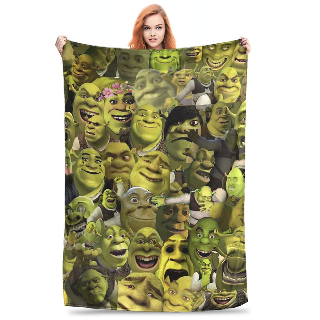 Фланелевое покрывало Стильное S-Shreks Теплое Плюшевые одеяла Мягкое покрывало для кровати Гостиной Дома Пикника Дивана