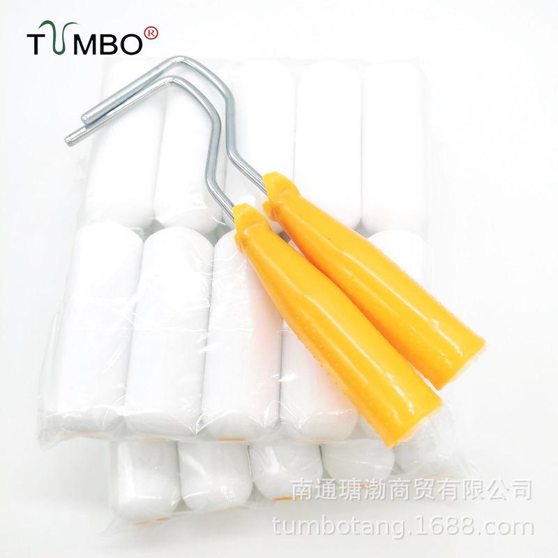 4-inch Oil-Based Double Roller Paint Brush for Walls & Corners, Lint-Free, Solvent Resistant