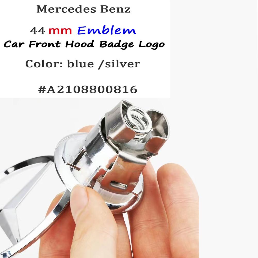 Hub Cap 1pcs 44MM Chrome Car Star Hood Badge Front Emblem Logo for Mercedes Benz C E S Class W204 W205 W212 W213 W211 W220 W222 W223