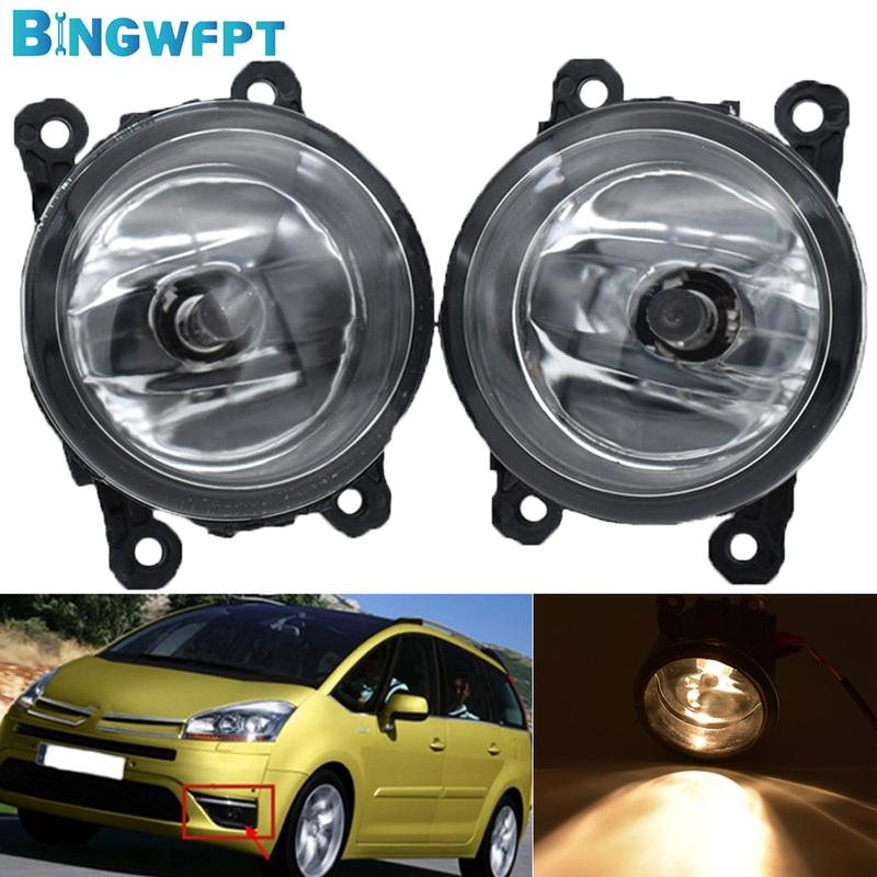 2 шт. Для Citroen C4 Picasso-C4 Grand Picasso 2006-2017 Сборка противотуманной фары Дневной ходовой огонь Противотуманная фара H11 12V Фары