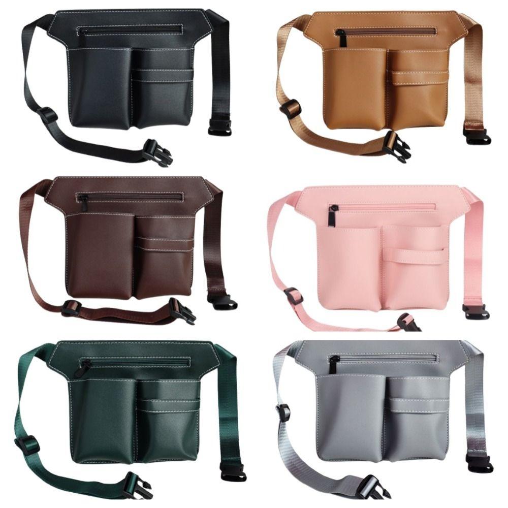 PU Leather Clips Comb Case Waist Pack Belt Bags Holder Tool Hair Scissor Bag Hairdressers