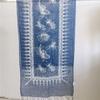 Linen Tie-Dye Scarf Gradual Change Imitation Blue Dye Batik Scarf Women'S Style Shawl Fringed Warm Silk Scarf