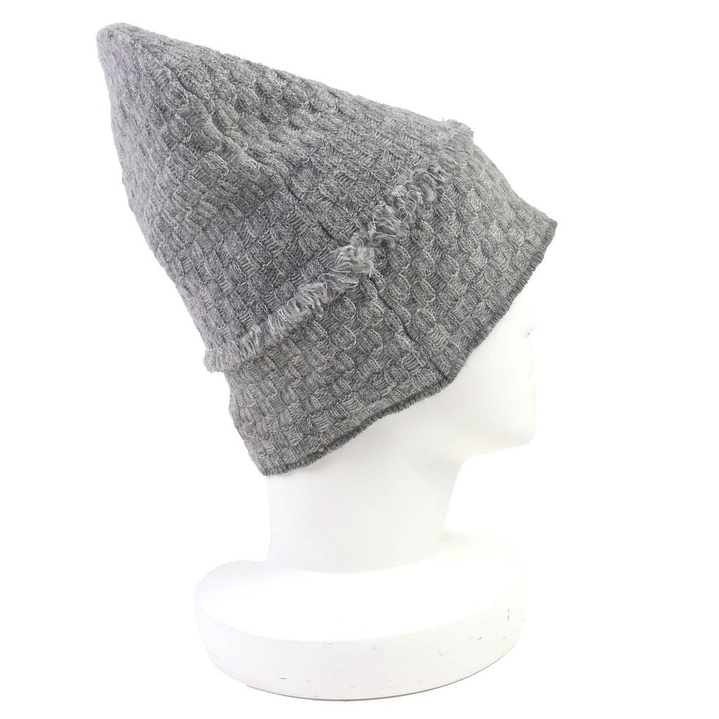 Отличная вязаная шапка CHANEL COCO Mark с бахромой, блестящая вязаная шапка-бини, кашемир 16B Б/У