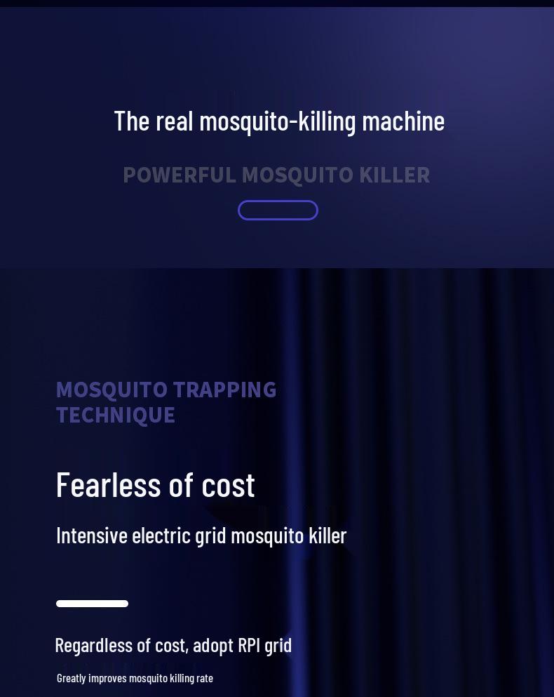 Перезаряжаемая от USB электрическая лампа-ловушка для комаров - Безопасна для использования в помещении, беременными женщинами и детьми.