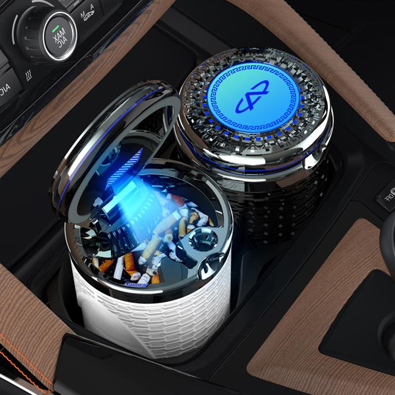 LED Car Ashtray With Anti-Odor Portable Leakproof Ash Holder For Chery Jetour Omoda Tiggo Pro Fulwin Arrizo Amulet Fora 5x X1 E3 OO9