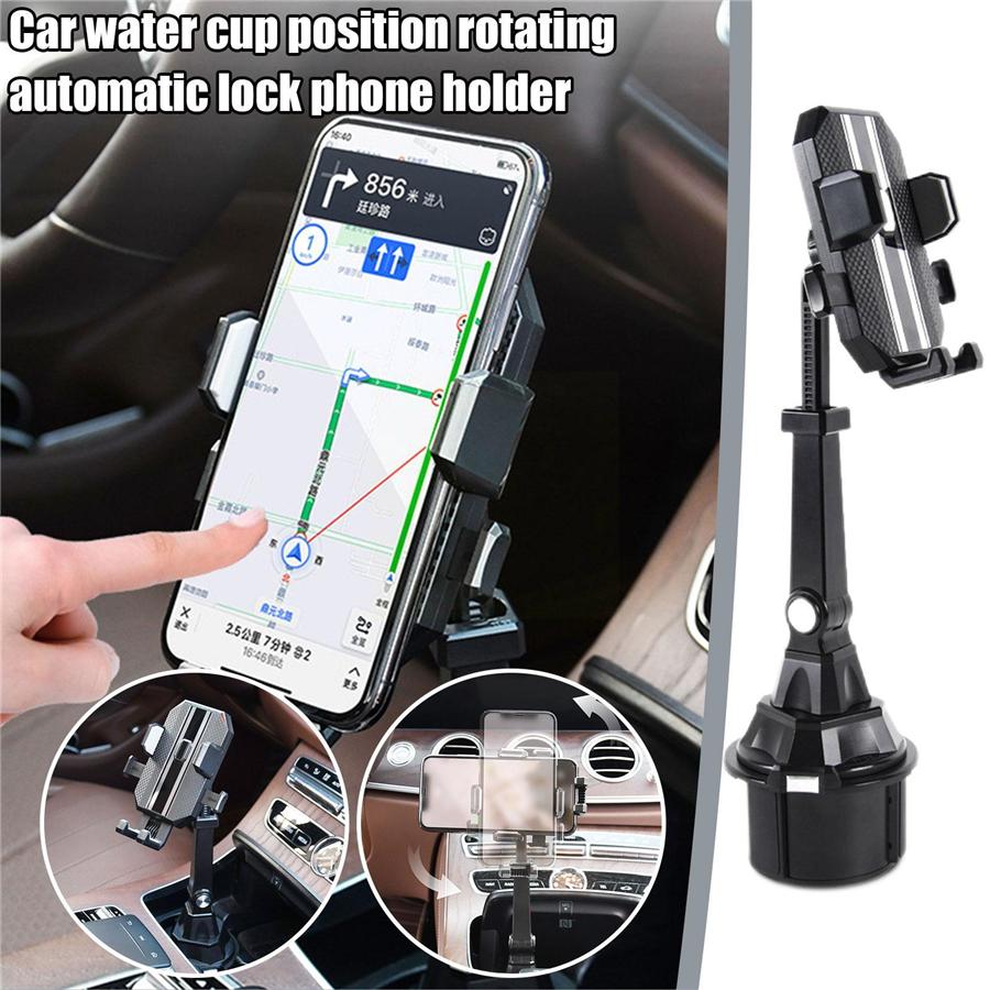 Height Adjustable Cell Phone Bracket Car Cup Holder Mount Cradle Stand Universal