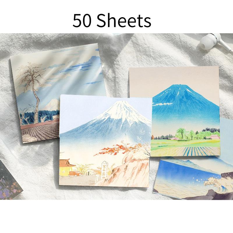 50 листов/книга Бумага для заметок с изображением всемирно известной серии картин Нелипкая бумага для заметок Канцелярские принадлежности Украшения Блокнот