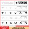 BHMTQ1 ABS Car letter Sticker For VW Volkswagen TIGUAN TOUAREG SAGITAR Logo 2016-2024 Decorative Rear Trunk Emblem Badge Sticker