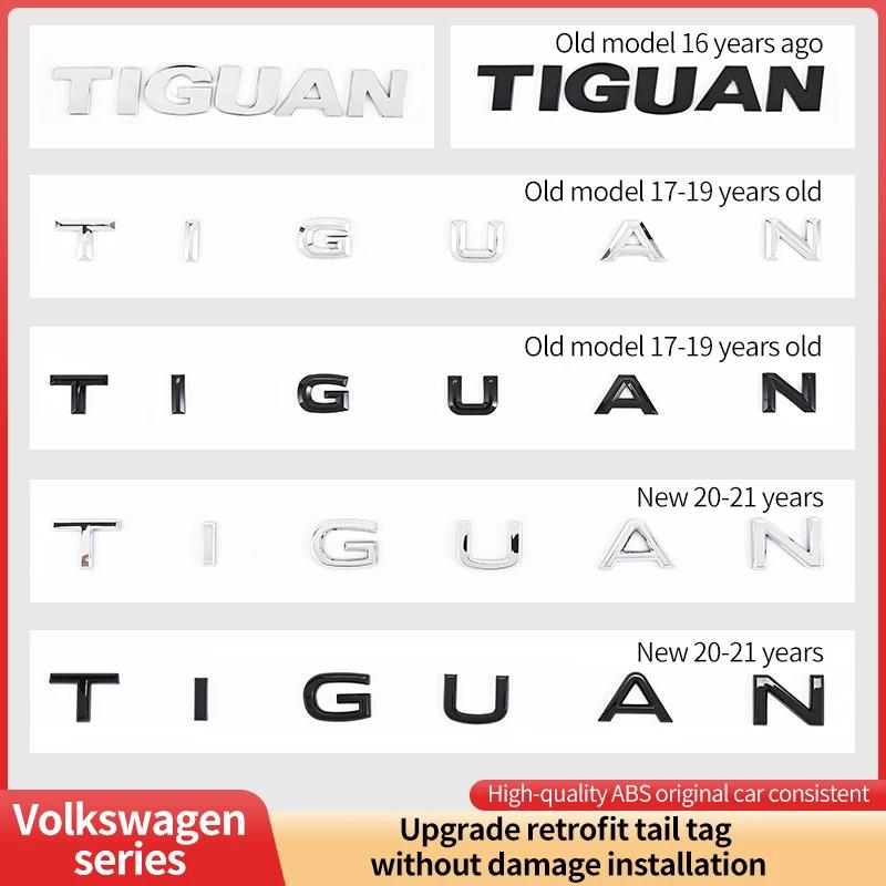 BHMTQ1 ABS Car letter Sticker For VW Volkswagen TIGUAN TOUAREG SAGITAR Logo 2016-2024 Decorative Rear Trunk Emblem Badge Sticker