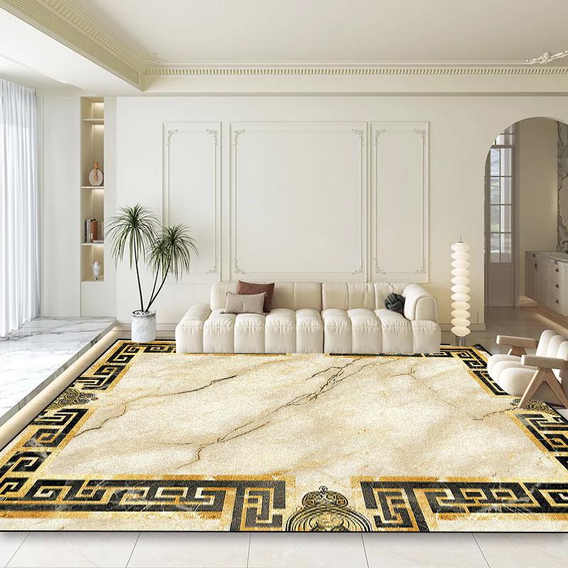 Современный Роскошный Большой Ковер для Украшения Гостиной Домашние Абстрактные Ковры Нескользящие Коврики для Спальни и Гостиной Легко Чистить Коврик для Стола