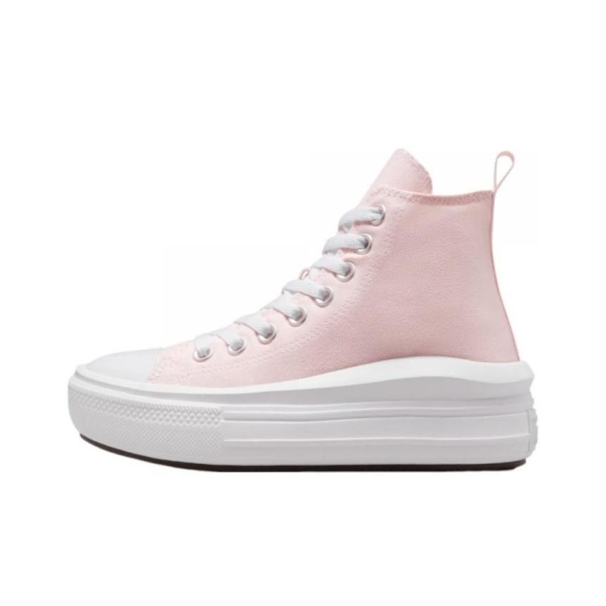 Converse All Star Move High Top Canvas Shoes Kids Sneakers Pink White A03629C