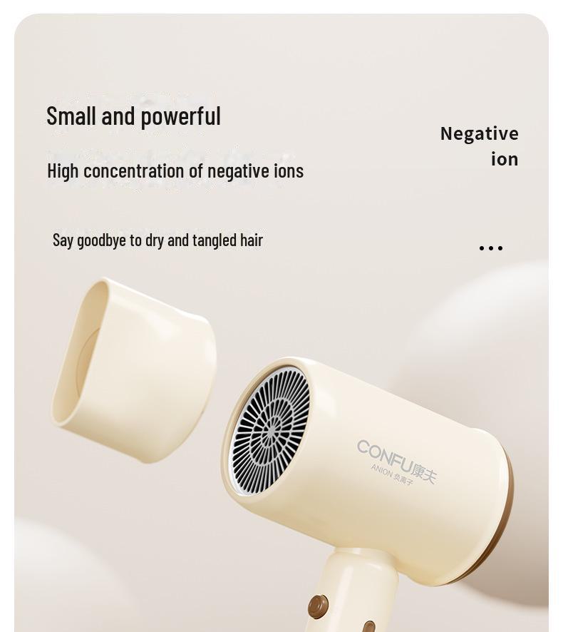 Фен высокой мощности Kangfu: Отрицательные ионы, быстросохнущий, сильный ветер для дома и путешествий