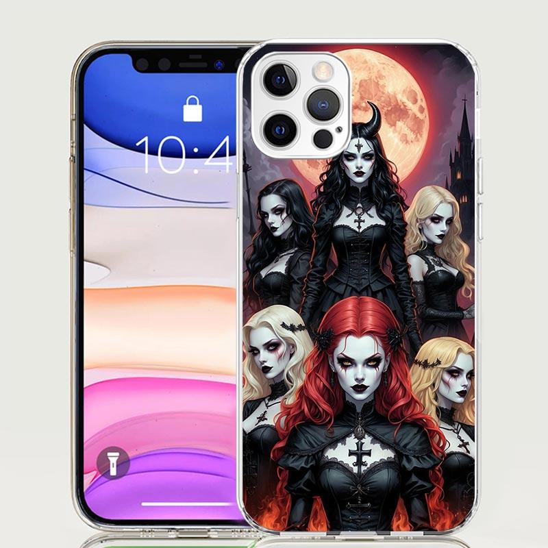 Halloween Moon Witch Horror Phone Case for Apple iPhone 17 Air 16 15 Plus 14 + 13 Mini 12 11 Pro Max 7 8 SE 16Max Soft Shell Cov