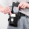 Men Leather Pack Waist Bag Belt Clip Phone case Holster Mobile phone bag Fits all mobile 5.4 - 6.9 inch phones