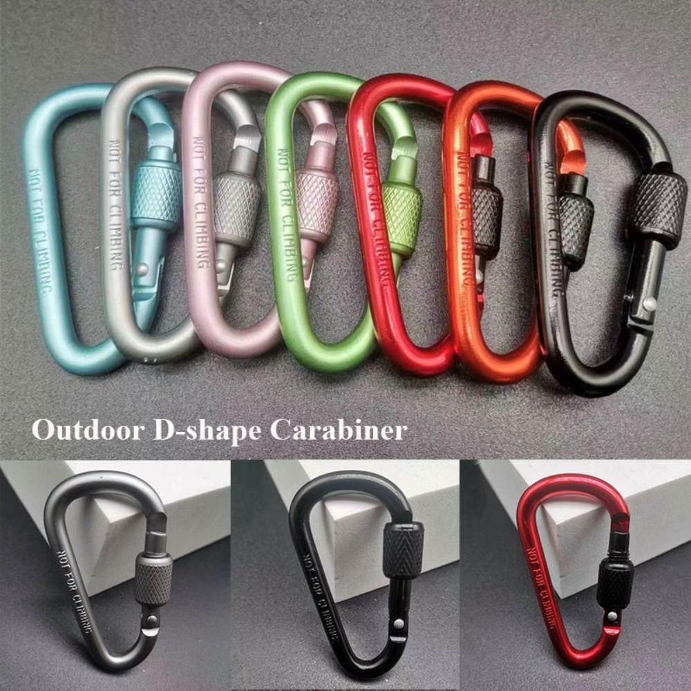 Multi Colors Outdoor Sports Buckle Aluminium Alloy Climbing Button Outdoor Tool