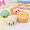 Soft Squeezable Steamed Bun Toy with Smiling Face, Slow Rising Anti-Anxiety EDC Fidget Toy
