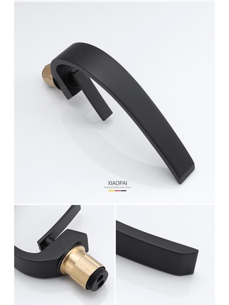 Цвет оружейного металла Латунный смеситель для раковины в ванной с краном горячей и холодной воды для умывальников и столешниц.