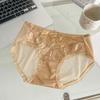 Women's Sweet Lace Mesh Patchwork Cotton Waist Pack Hip Cotton Crotch Briefs Underwear