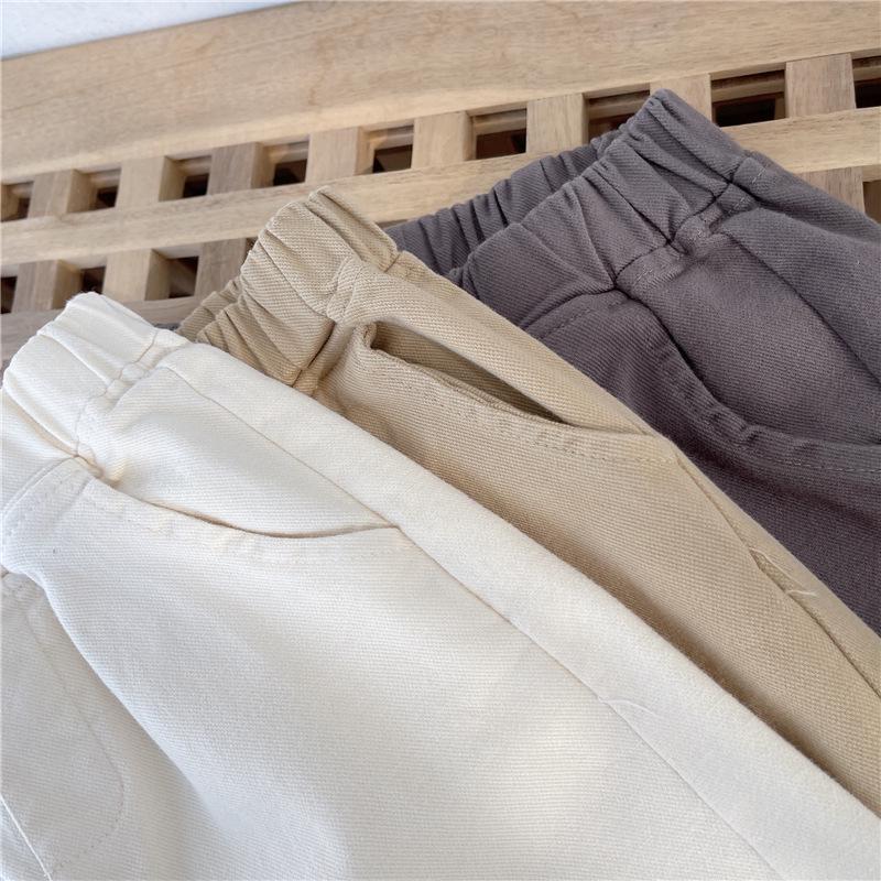 Весенне-осенние хлопковые брюки в корейском стиле для детей: Повседневные брюки для мальчиков и девочек