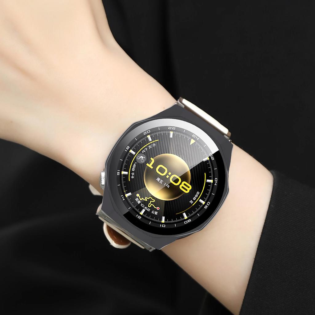 Полный защитный чехол для Huawei Watch GT 6 Pro 46 мм Чехол-защита экрана GT6 Pro 46 мм Чехол-оболочка PC 2-в-1 + Закаленное стекло