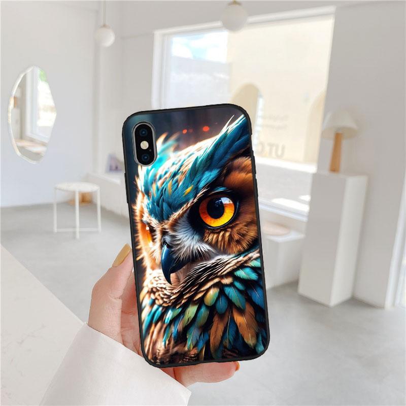 PP15 Мультяшная сова Мягкий чехол для телефона для OPPO A3 Pro A72 A74 A76 A77 A77S A78 A79 A94 A95 A18 A40M A58
