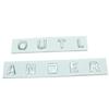 For Mitsubishi 13-19 Outlander Letters Bonnet Badge Front Hood Emblem 3D ABS Stickers Chrome Black Car Styling Accessories