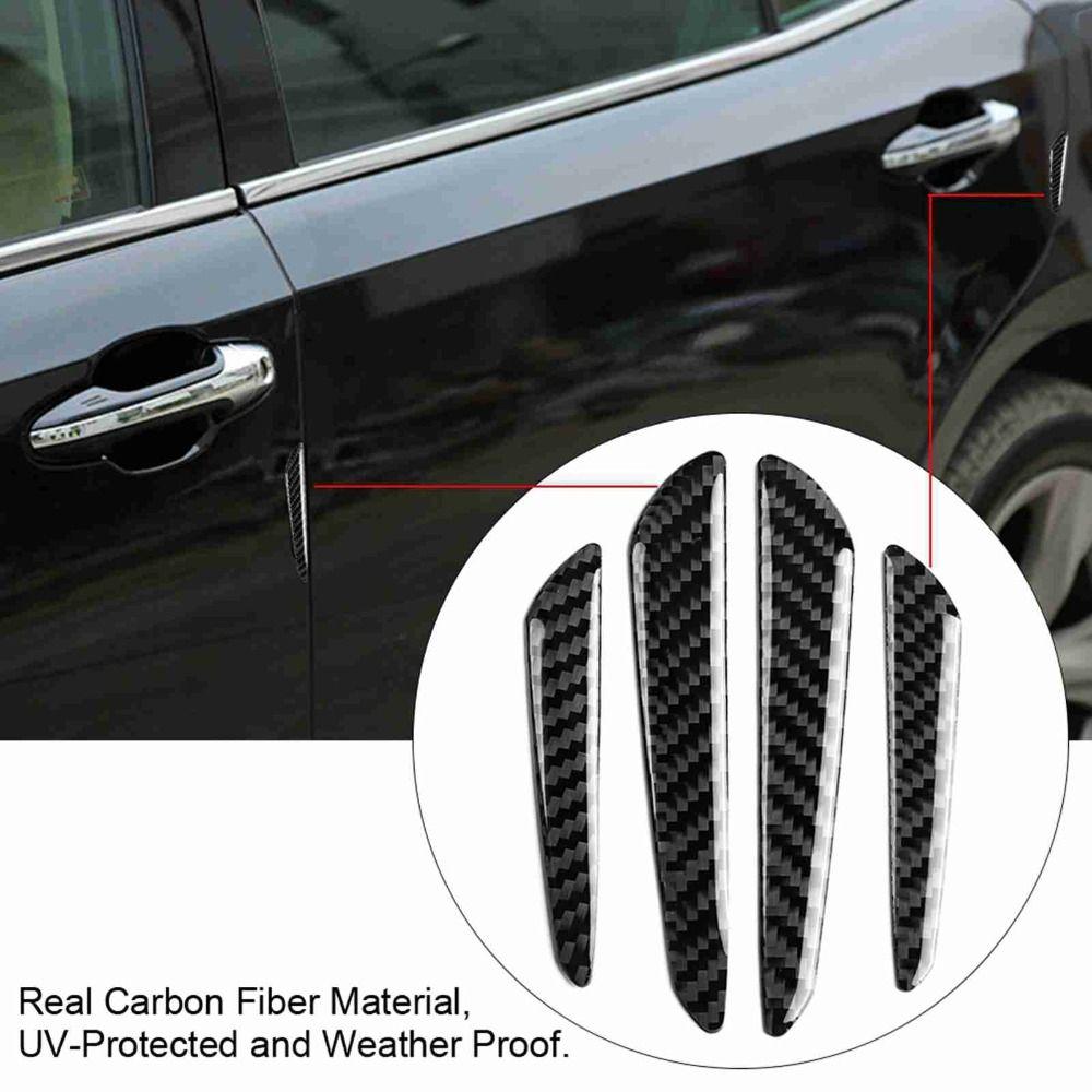 4pcs Anti-Scratch Bumper Guards Carbon Fiber Door Edge Guard Universal Car Door Protector Auto Door