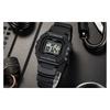 Casio Серия YOUTH - силиконовый маленький квадрат, ретро маленький квадрат, черный воин, цифровой дисплей, кварцевый механизм, полимерный ремешок, японский и W-218H-1A