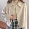 Winter New Lapel Single-breasted Short Woolen Coat