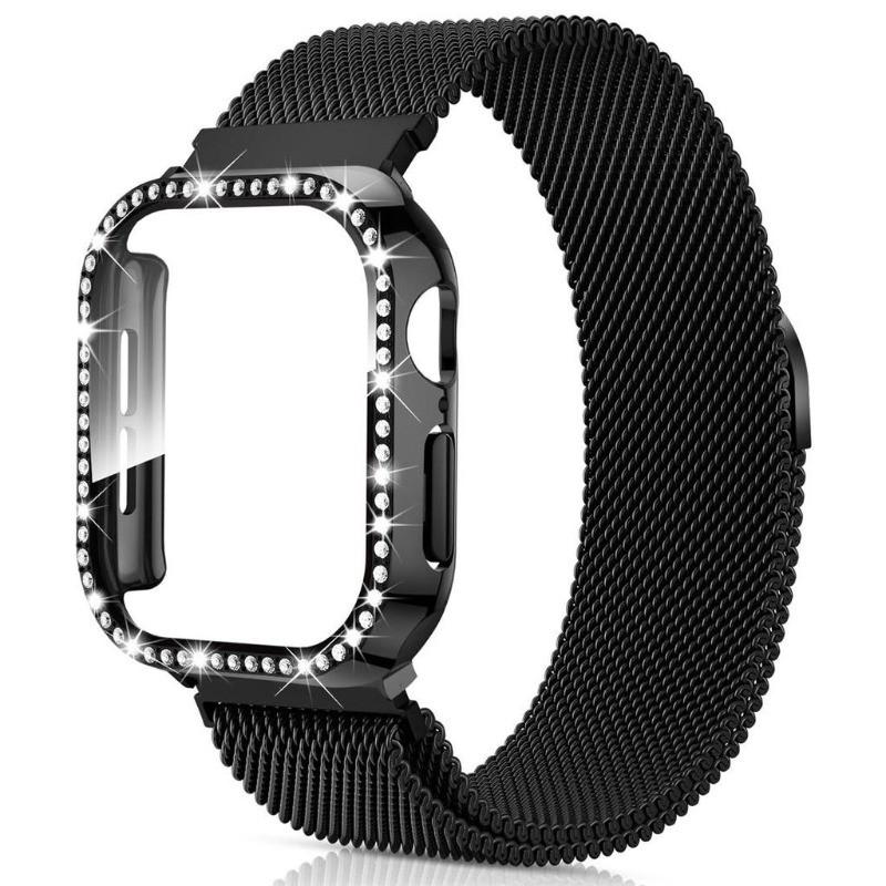 2-в-1 Миланская петля+ чехол Для Redmi Watch 6 5 4 3Active 3Lite алмазная крышка+ремешок Для Redmi Watch 3Active