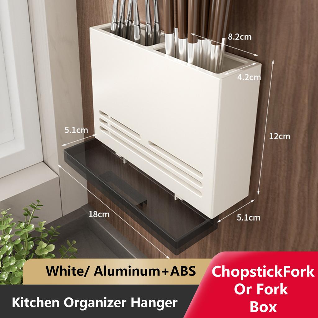 Кухонный держатель для ножей, настенный органайзер, подставка для ложек и палочек для еды, подвесные органайзеры из алюминия