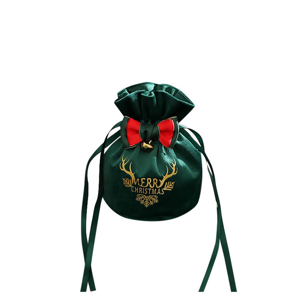 Christmas Decoration Crea-tivity Christmas Eve App-le Box Christmas Fruit Flannel Velvet Bag Bundle Mouth Handbag