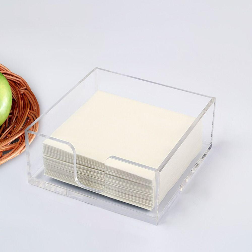 Acrylic Tissue Box Modern Tissue Paper Dispenser Case Household Guest Towel Holder Bar