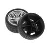 Rubber Model Car Wheels Rotatable Toy Car Modified Parts Easy Install Car Tire Model  Toy Car