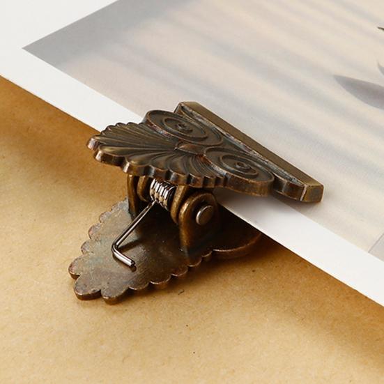 Yousheng Metal Leaf Binder Clips Vintage Metal Book Clamps for TN Journal Scrapbooking Tree Design Paper Clips Decorative Office School Supply