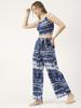 Moomaya Летний комплект с принтом, комплект из 2 предметов, укороченный топ с палаццо для женщин