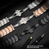 Мужской браслет 22 мм Для Armani AR2447 AR2448 AR2434 AR2432 2433 2435 Изогнутый конец Цельный браслет из нержавеющей стали Металлический ремешок для часов