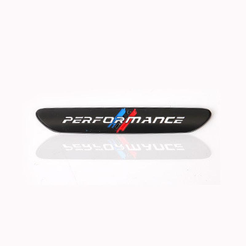 BBKY7 1Pcs Metal Performance Car Side Fender Rear Trunk Emblem Badge Sticker Decals for BMW M 1 3 4 5 6 7 Car Decorations Stlying