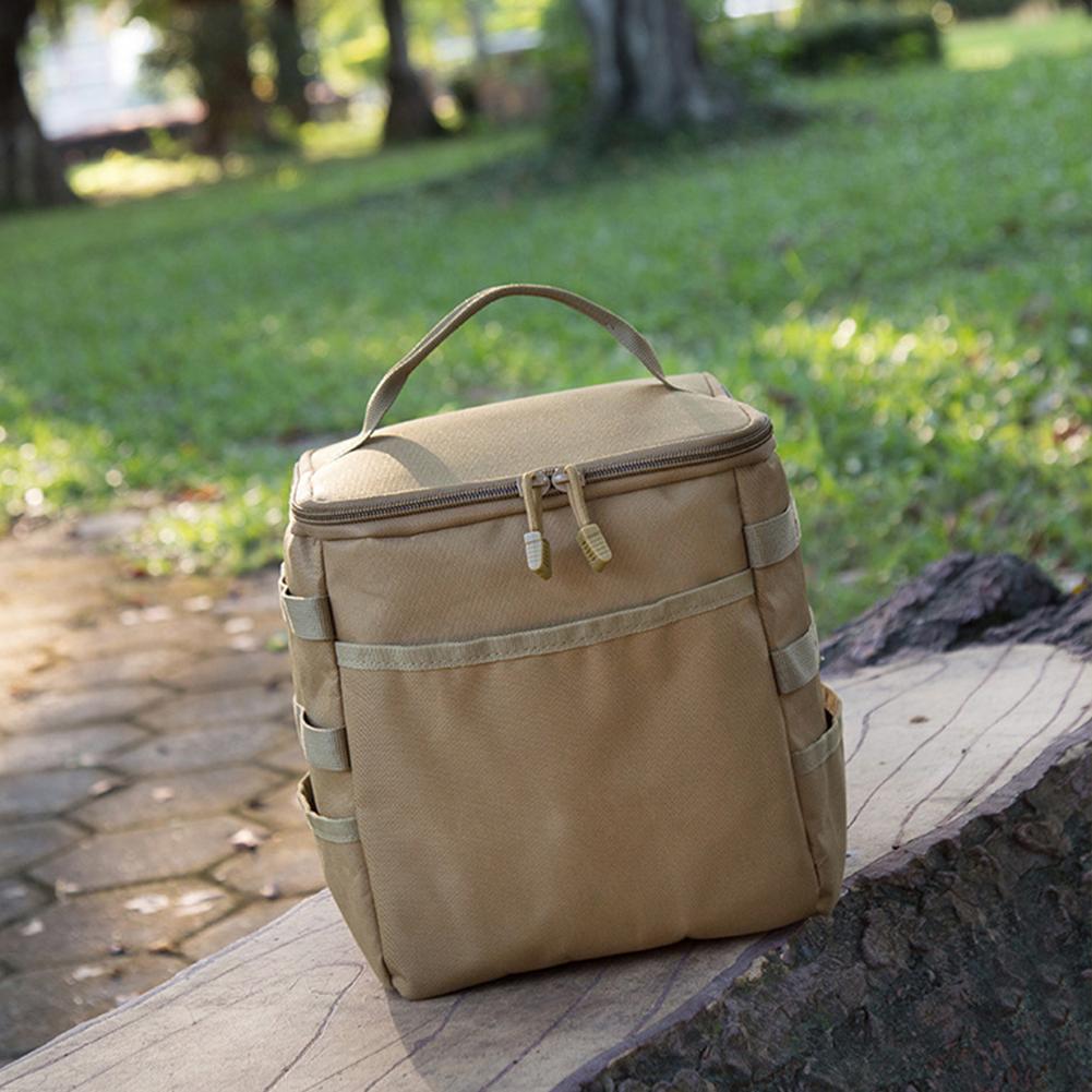 10L Camping Storage Bag Large Capacity Outdoor Camping Organizer Multifunctional Travel Tableware Handbag for Family Activities