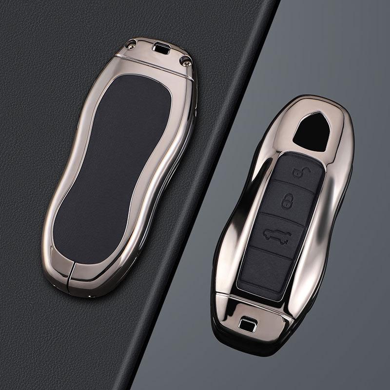 Совместимый чехол для ключей для Porsche Cayenne, Macan, Panamera, 911, 718, Taycan (Модели 2025 года)