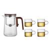 520/600/800ml Glass Teapot with Filter, Magnetic Switch Tea Separation Filter, Home Use, Gift