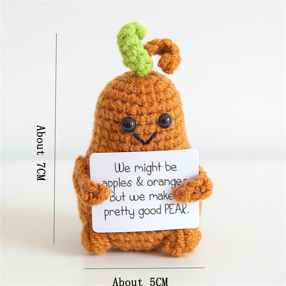 Positive Knitting Potato Doll Decoration With Card Positive Potato Doll For Birthday Party Office Decoration Good Luck Gifts