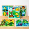 Life Animal Frog Cycle Jigsaw Puzzle Game For Kids Cognitive And Skills Shape