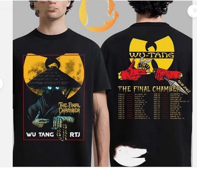 Финальная Комната Wu Tang Навсегда Тур 2025 Бесконечность Двусторонняя Футболка Унисекс Футболка